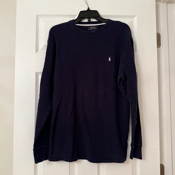Polo Ralph Lauren Navy Blue Thermal Long Sleeve - Picture 1 of 4